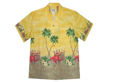 Hawaiian Shirt 467-YELLOW