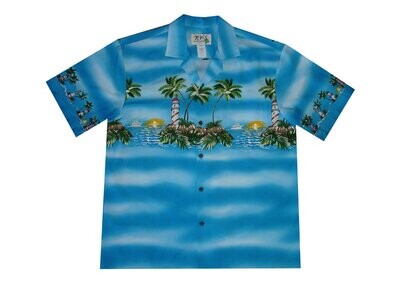 Hawaiian Shirt 507-BLUE