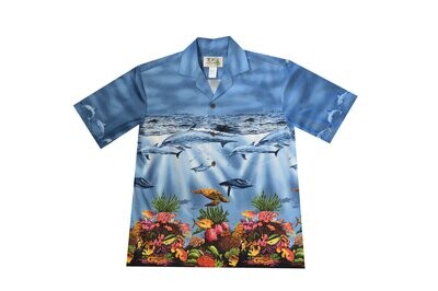 Hawaiian Shirt 514-BLUE