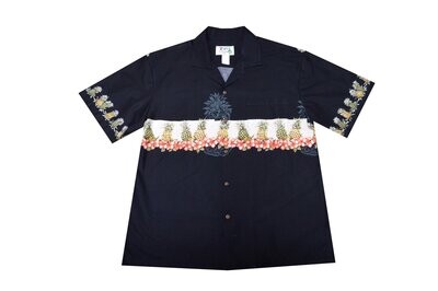Hawaiian Shirt 520-BLACK