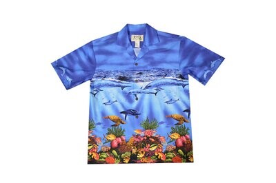 Hawaiian Shirt 514-NAVY
