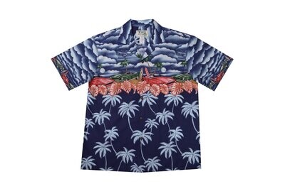 Hawaiian Shirt 522-NAVY