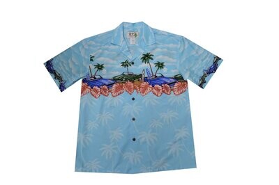 Hawaiian Shirt 522-TURQ
