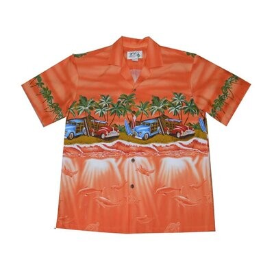 Hawaiian Shirt 536-ORANGE