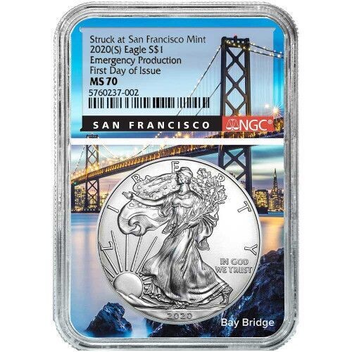 2020(S) $1 SILVER EAGLE PH-21691