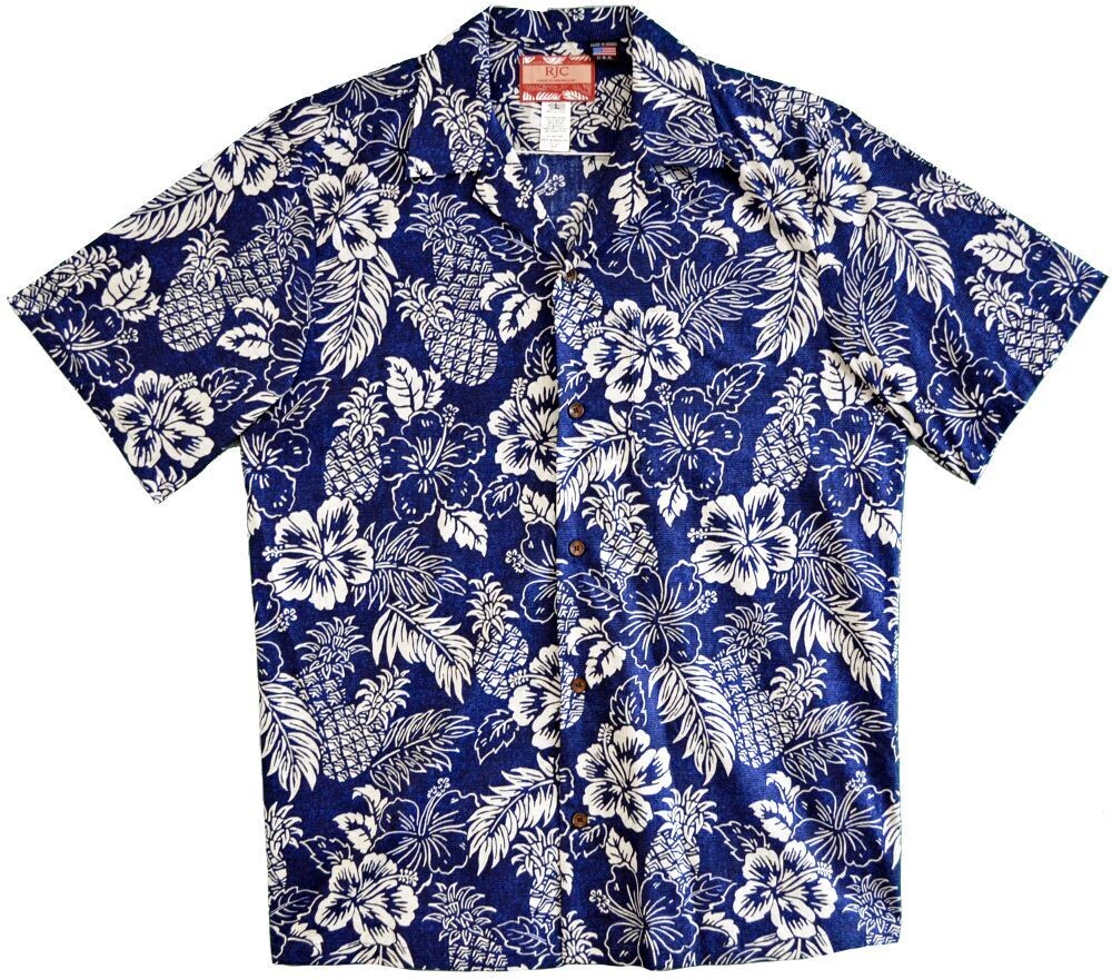 Hawaiian Shirt R-294-NAVY