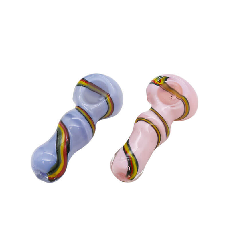 Slyme Rasta Swirl Handpipe