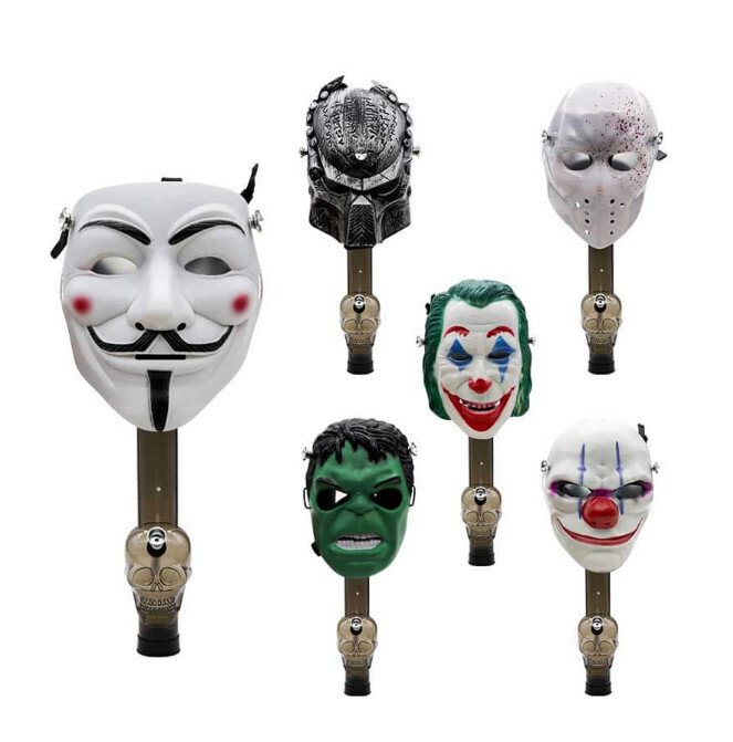 Character Gas Masks w/ Acrylic Pipe