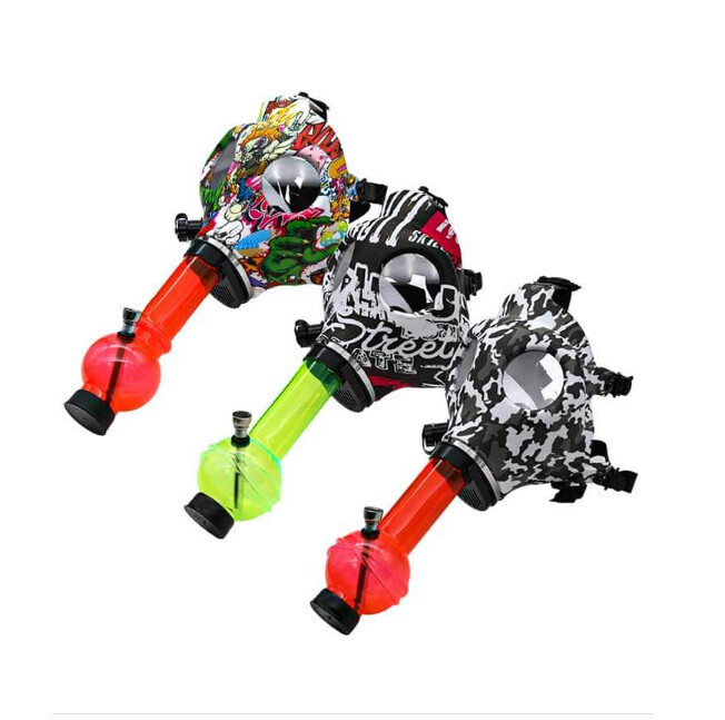Gas Mask w/ Acrylic Waterpipe (Camo)