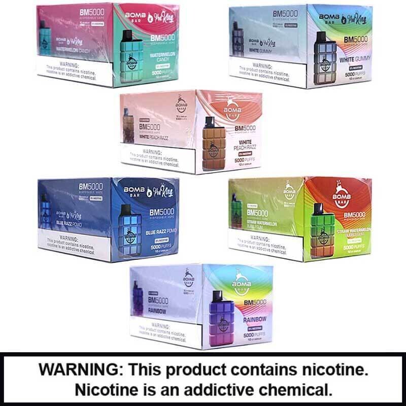 Bomb Bar x PodKing | BM5000 | 5% Nicotine, Flavor: Black Ice