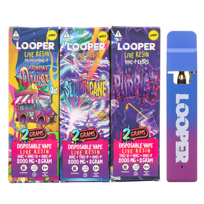 Looper Premium Live Resin HHC-P HHC-O HHC Disposable 2g