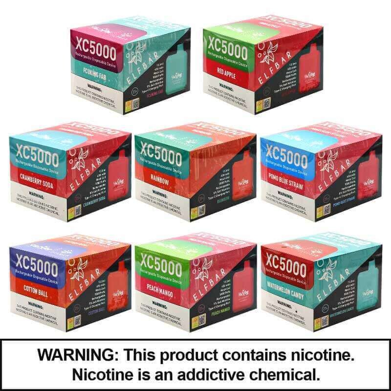 Podking x Elfbar | XC5000 | 5% Nicotine | 5000 Puffs, Flavor: Banana Drop