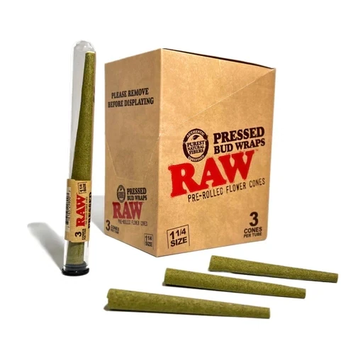 RAW Pressed Bud Wrap | Pre-rolled Flower Cones