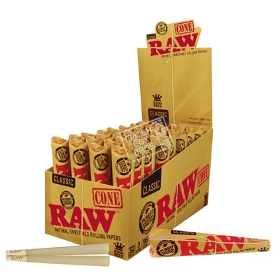 RAW King Size Classic Raw Cones (3Pk)