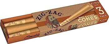 Zig Zag Unbleached Cones King Size