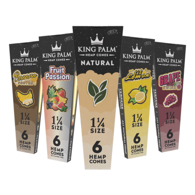 King Palm Hemp Cones | 1 1/4 Size | 6 Pack