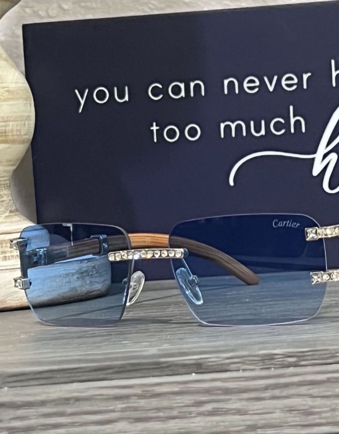 Blue Cartier Sunglasses