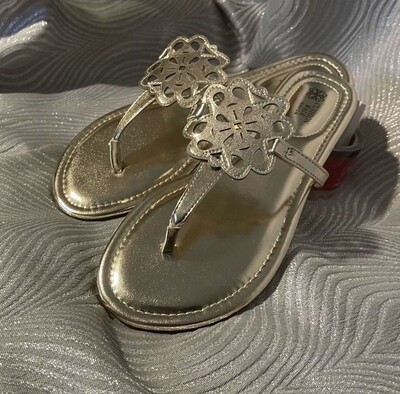 Gold Metallic Slippers