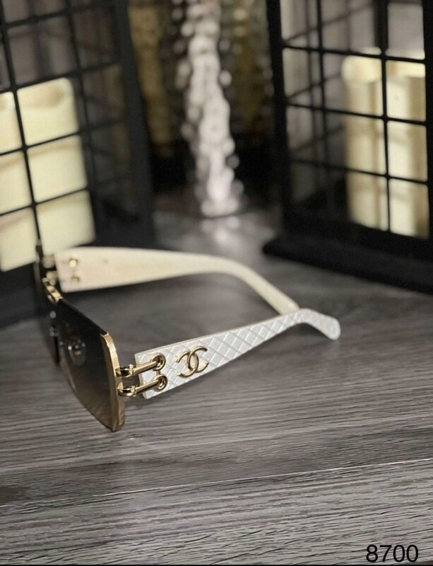 Chanel White With Tan Lens