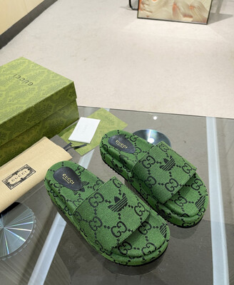 G-Green-Platform Slide Sandal
