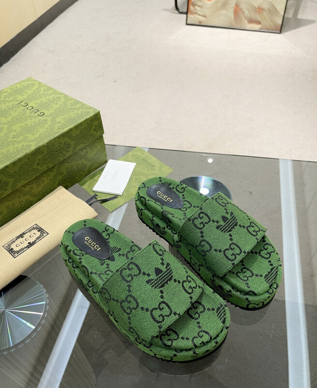 G-Green-Platform Slide Sandal