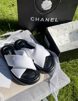C-Slide Slippers White/Black