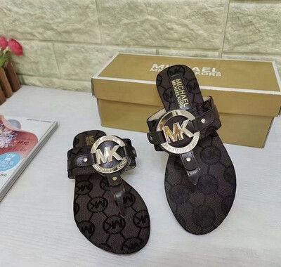 MK - Slide Slippers Dark Brown