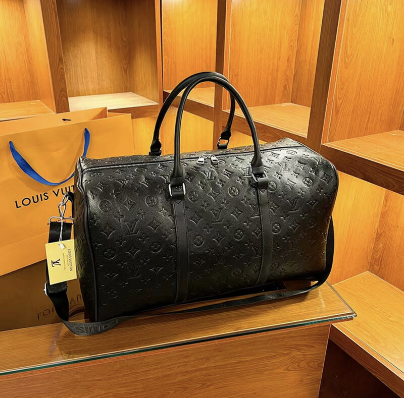 Black Deep Print Duffle Bag LV