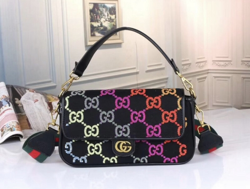 Gucci Black Multi Color Cross