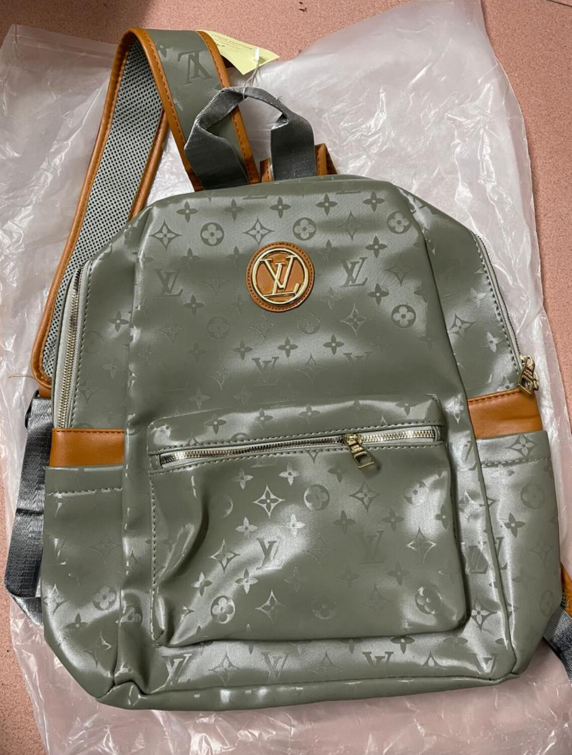 LV Grey Book Bag