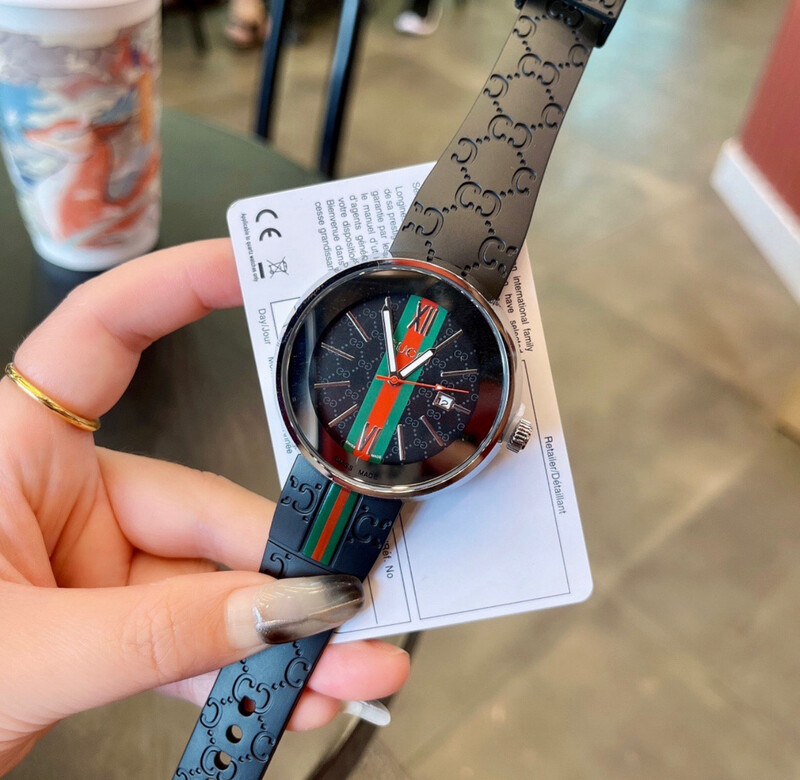 Black Gucci Imprinted Watch