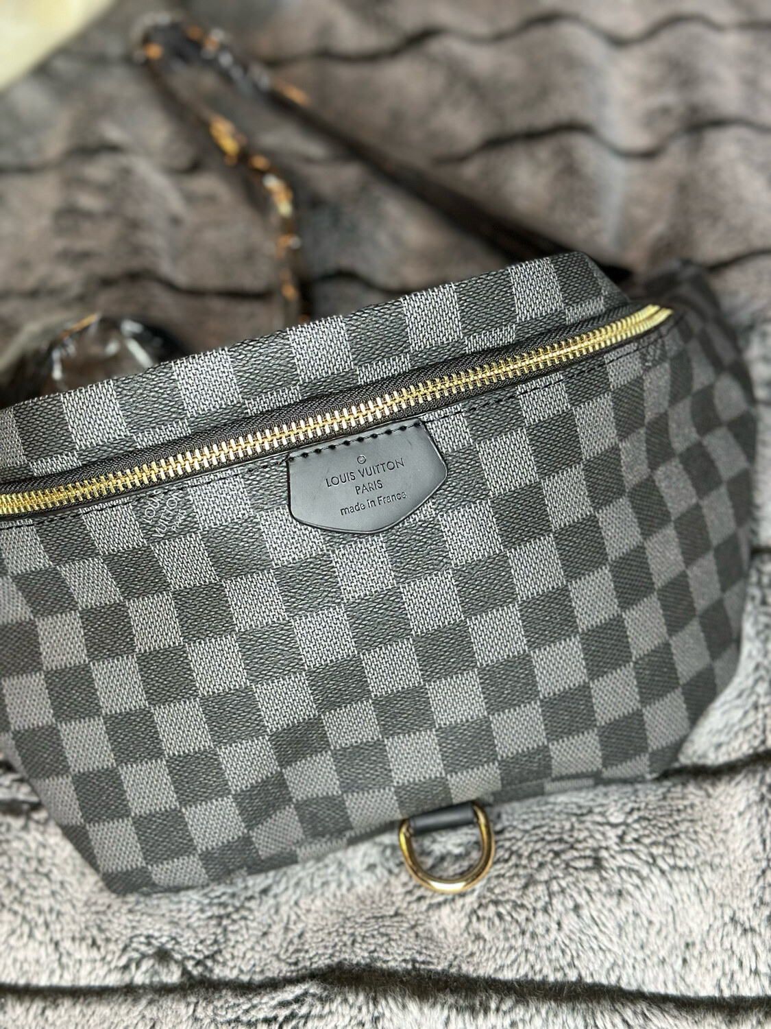 LV Black And Grey Fanny