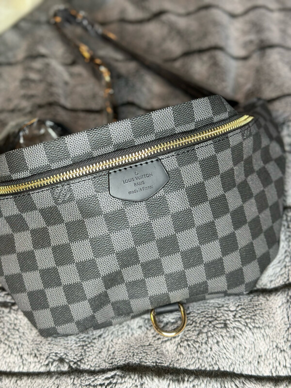 LV Black And Grey Fanny