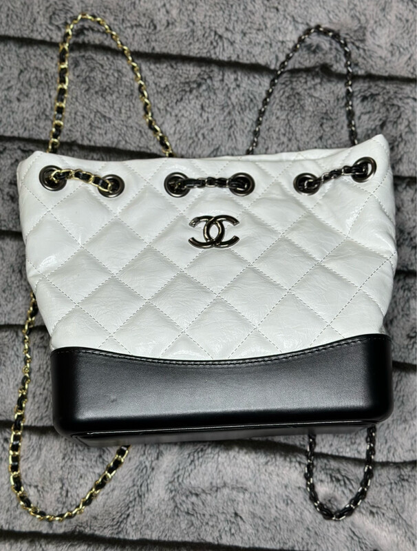 Chanel Black And White Book Bag/bag
