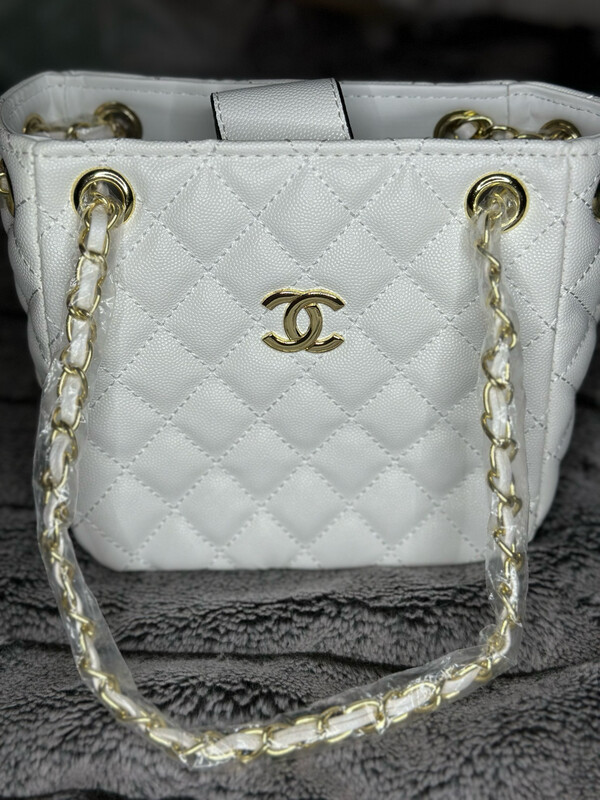 White Boxy Chanel Purse