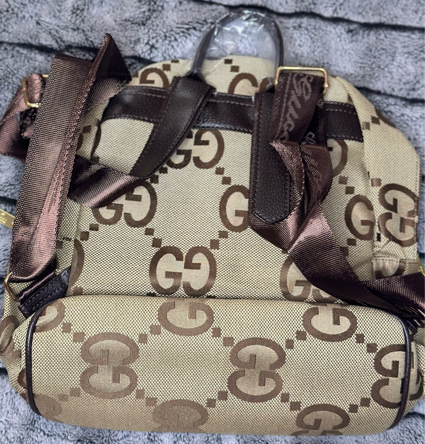 Gucci Large Print Book Bag With Wallet