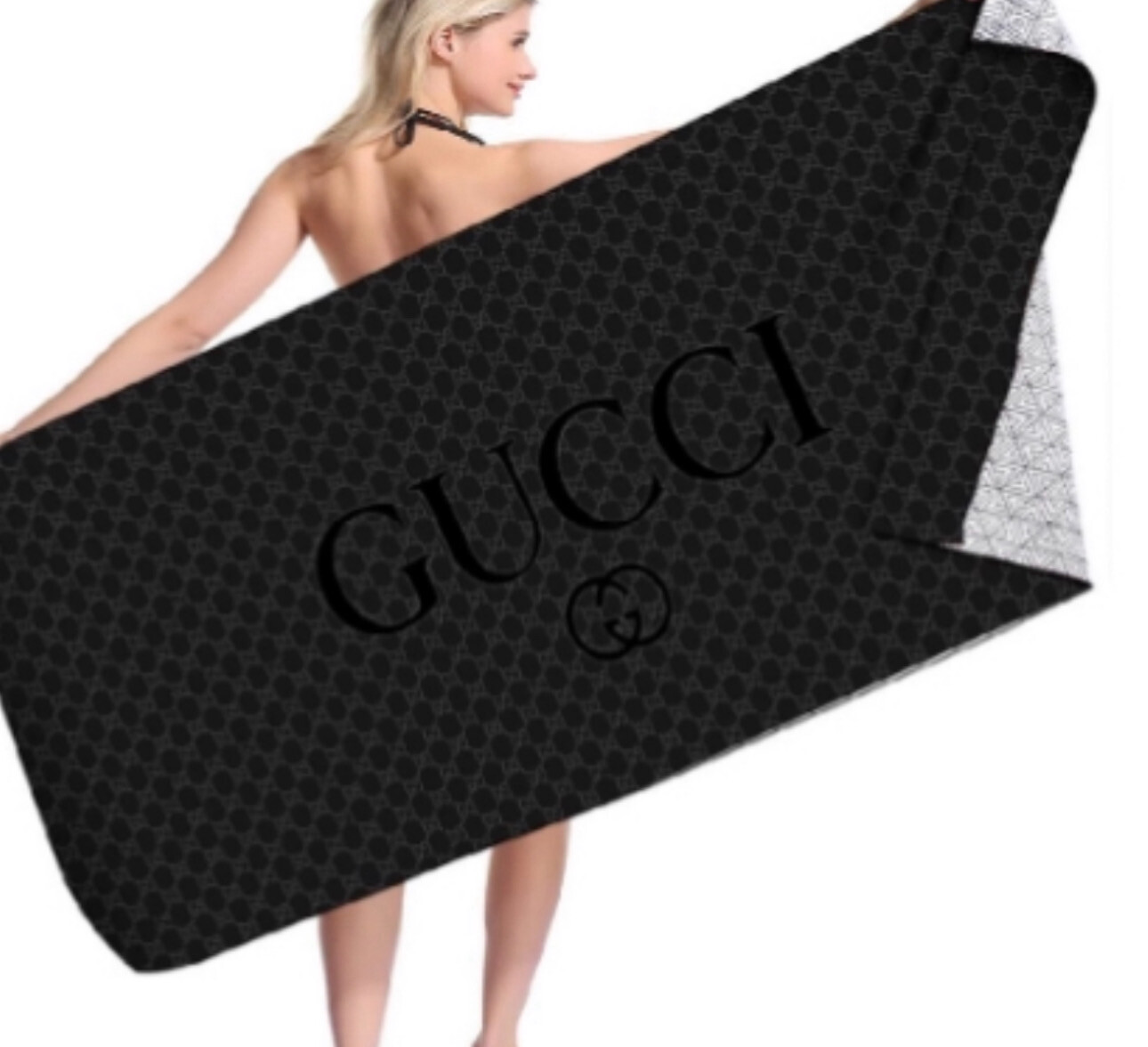 Gucci Black Beach Towel