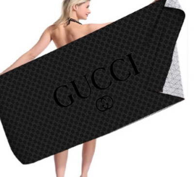 Gucci Black Beach Towel
