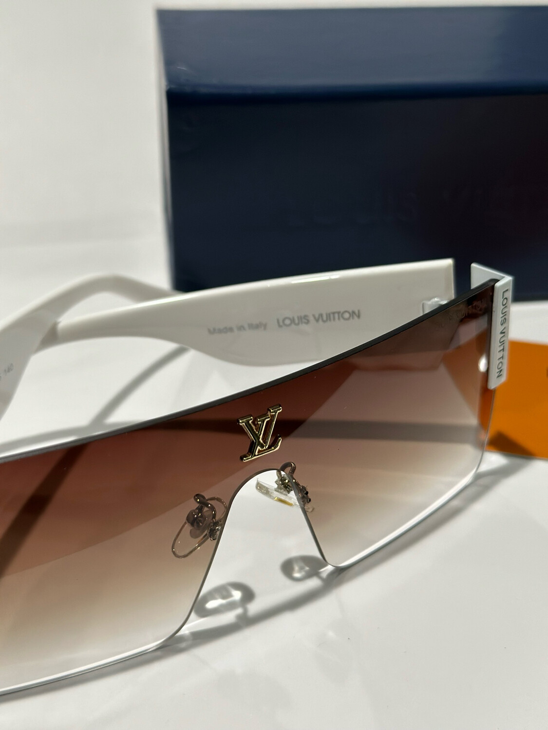 LV White Sunglasses With Case