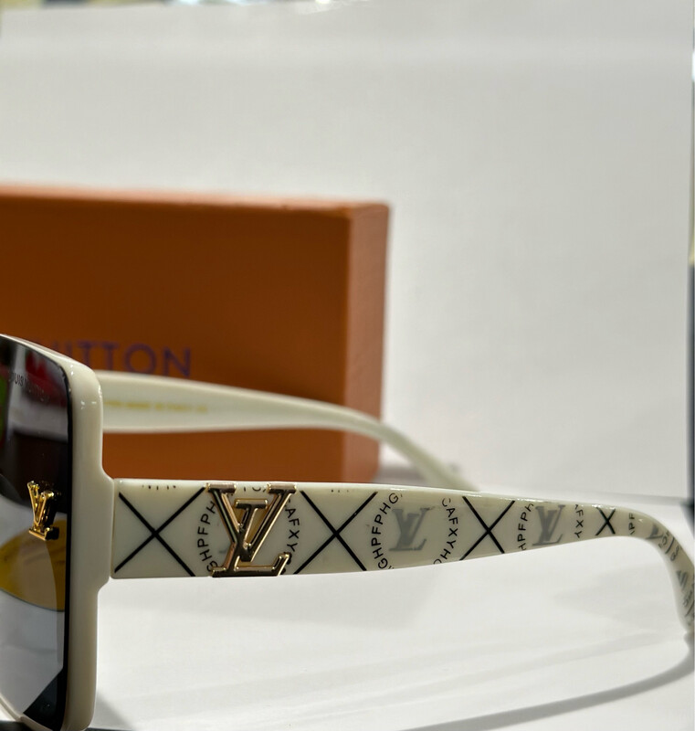 LV White Sunglasses With Case