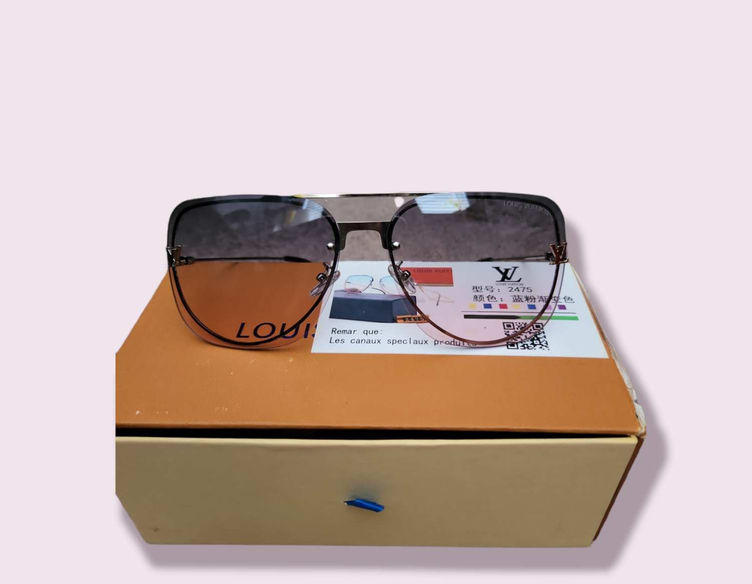 LV Clear/Brown Sunglasses