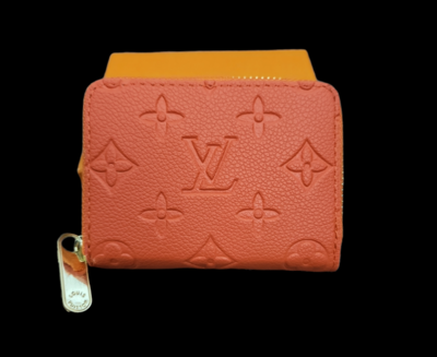 LV Orange Mini Credit Card Wallet