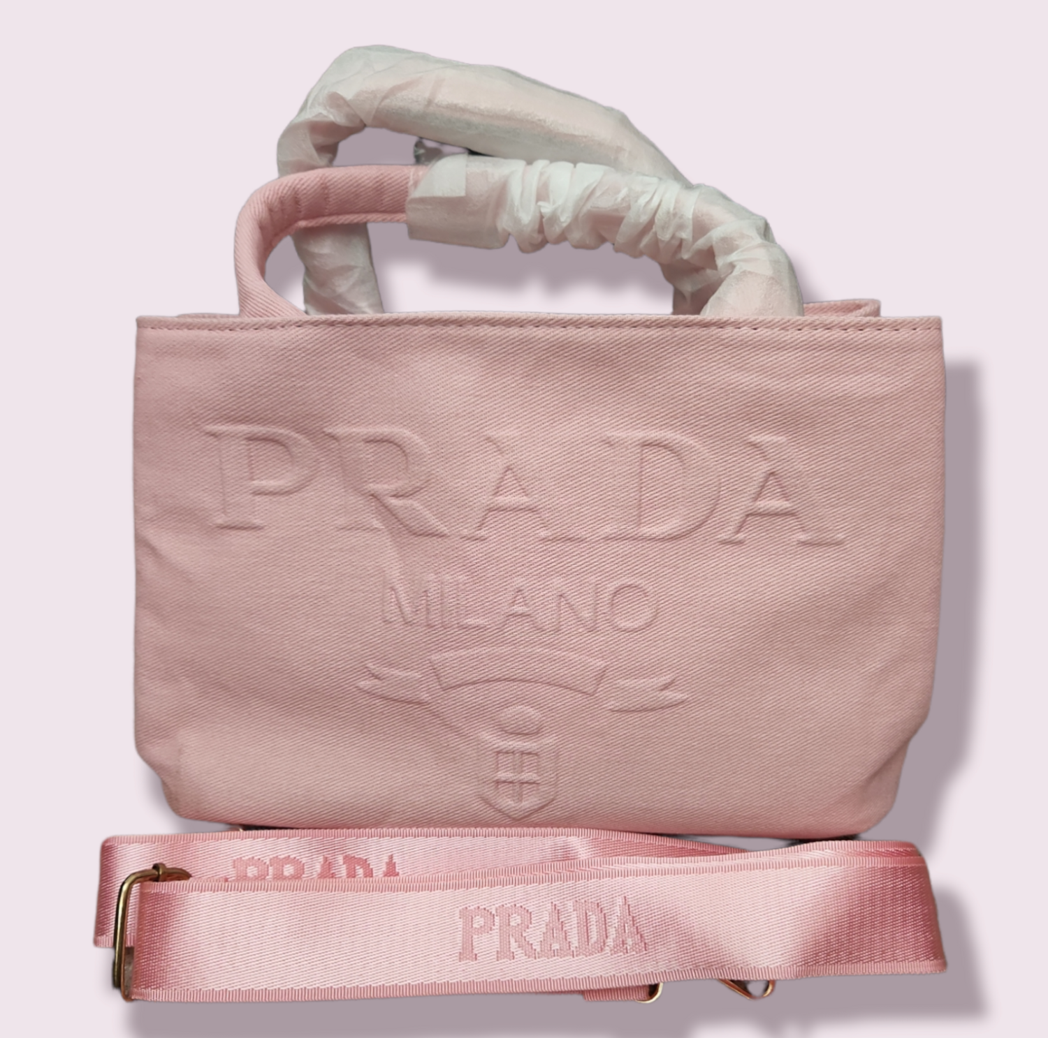 Prada Pink Canvas Bag