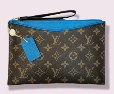 LV Wristlet with Blue accent