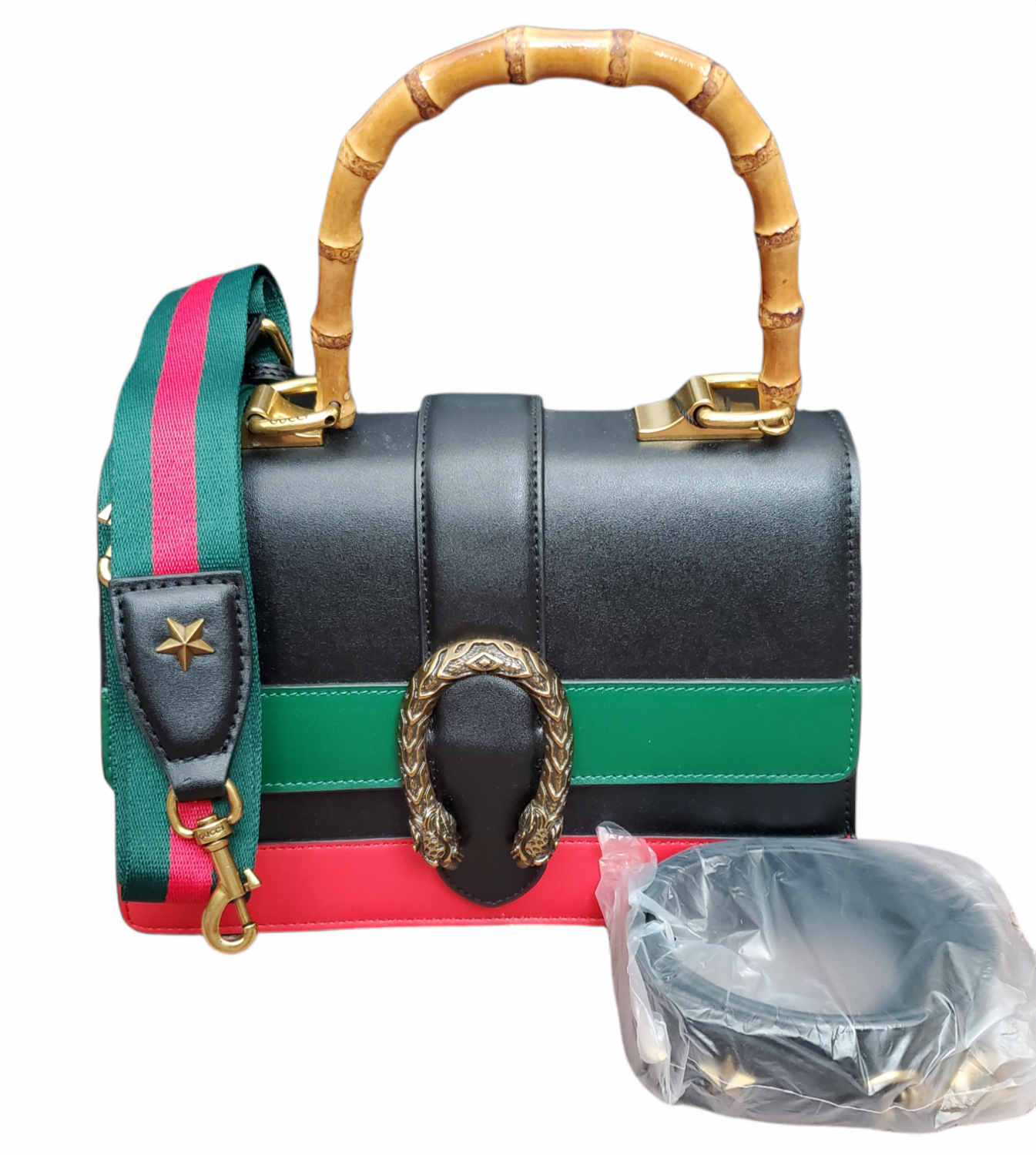 Gucci Black,  Green and Red Bag