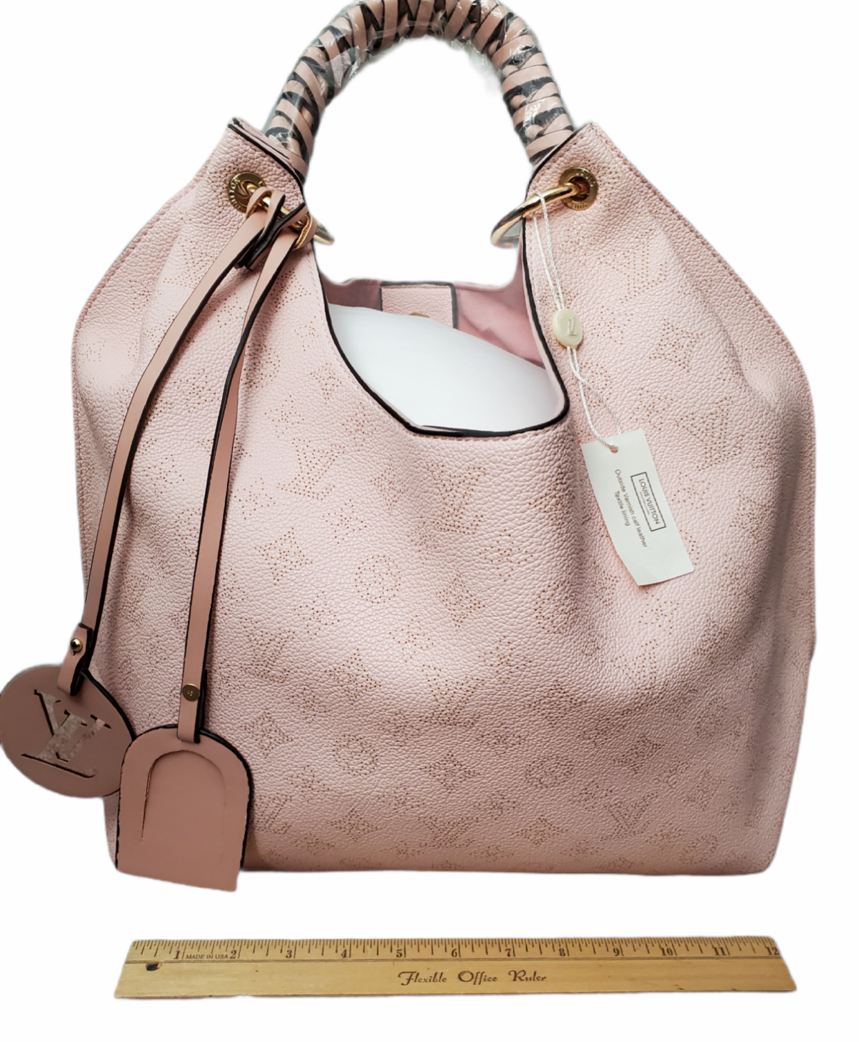 LV Braided Handle Pink Bag