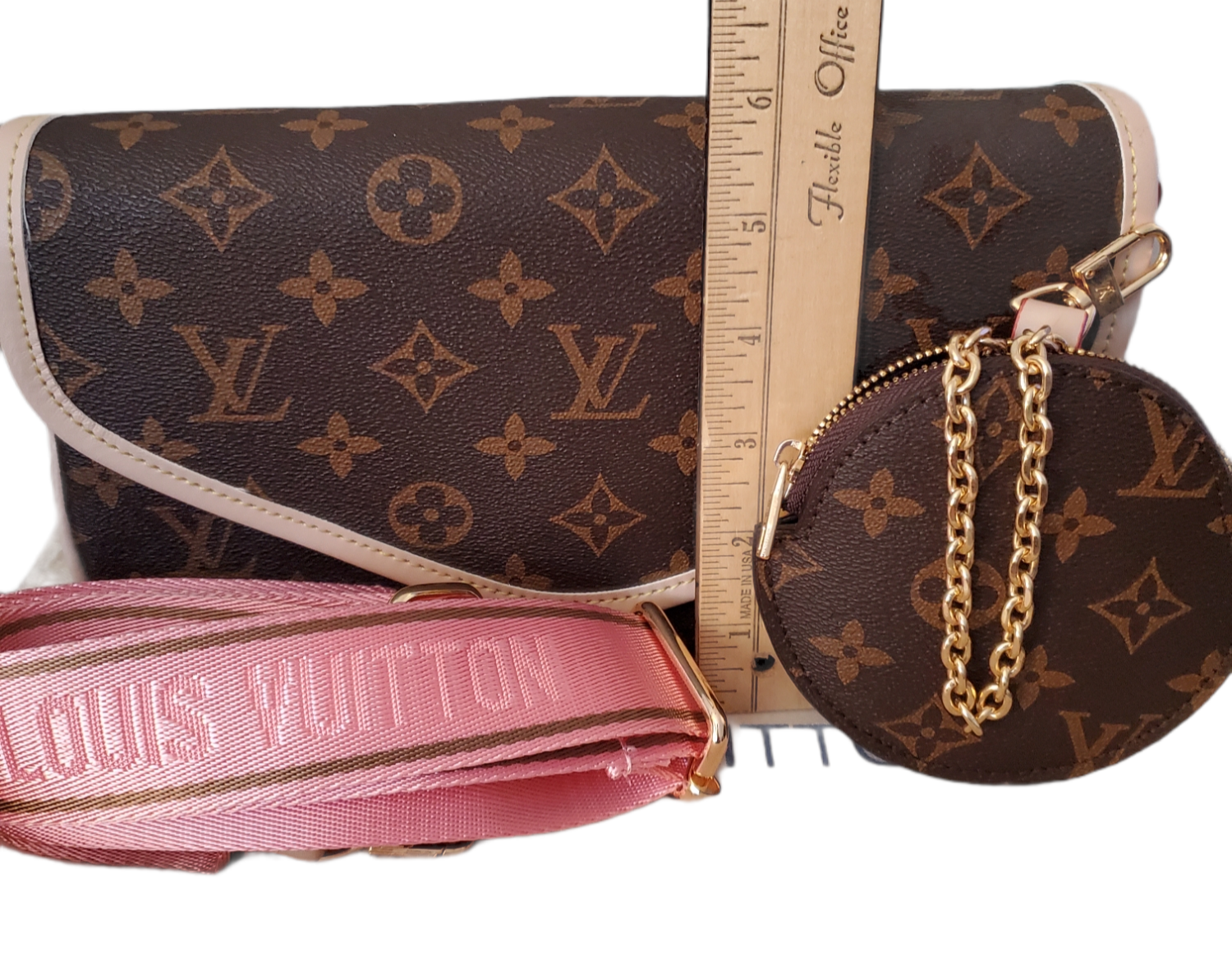 LV Brown Small Clutch/Shoulder Bag