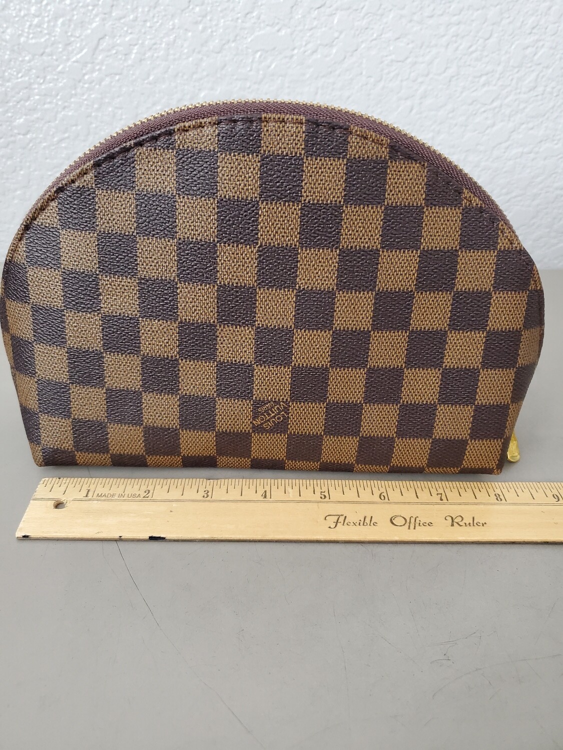 LV Large Brown Checkered Accessory Bag