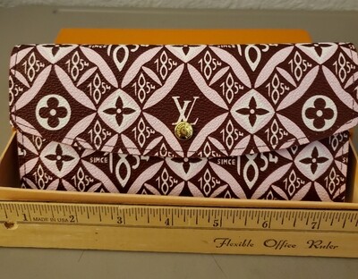 LV Burgundy and Pink Wallet