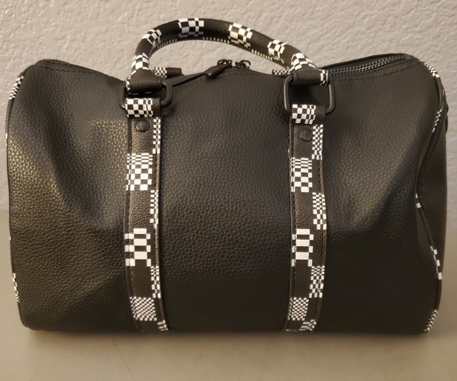 LV Black and White Checkered Bag
